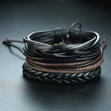 4pc. Leather Bracelets for Men