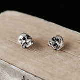 Sterling Silver Skull Stud Earring