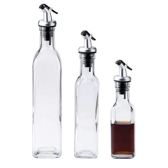 Transparent Glass Cruet Bottle