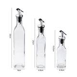 Transparent Glass Cruet Bottle