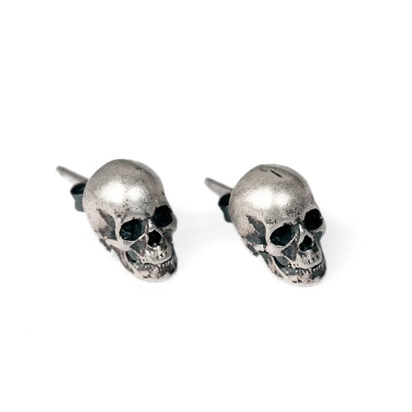 Sterling Silver Skull Stud Earring