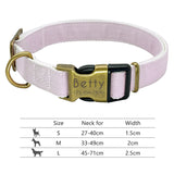 Nylon Dog Collar w/Engraved ID Tag