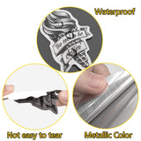 50 PCS Metallic Black and White Stickers