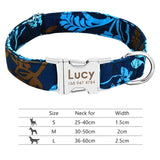 Nylon Dog Collar w/Engraved ID Tag