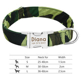 Nylon Dog Collar w/Engraved ID Tag