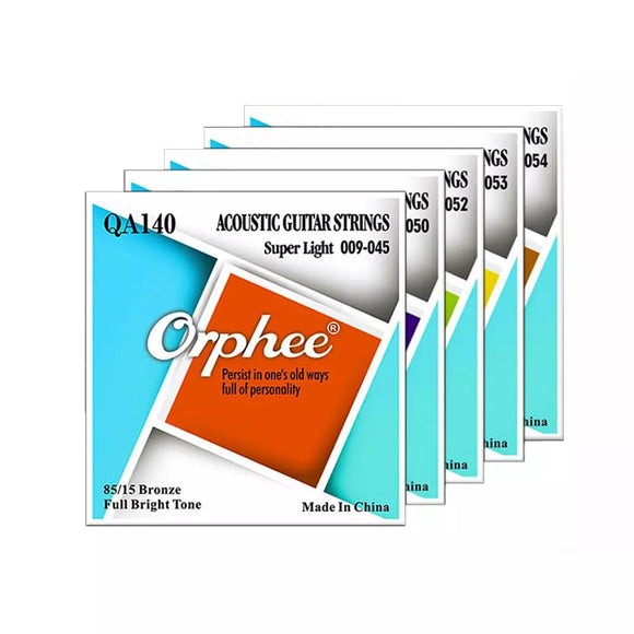 Orphee 6Pcs Bronze Wire Super Light Acoustic Guitar Strings