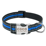 Nylon Dog Collar w/Engraved ID Tag