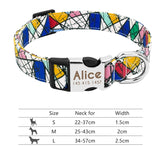 Nylon Dog Collar w/Engraved ID Tag