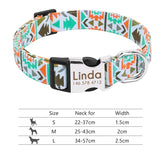 Nylon Dog Collar w/Engraved ID Tag