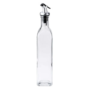 Transparent Glass Cruet Bottle