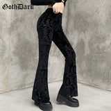 Floral Scratched Velvet Pants