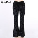 Floral Scratched Velvet Pants