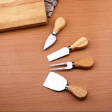 4pcs Bamboo Cheese Knives