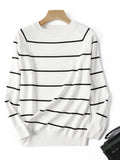 Long Sleeve Striped Knitted Sweaters